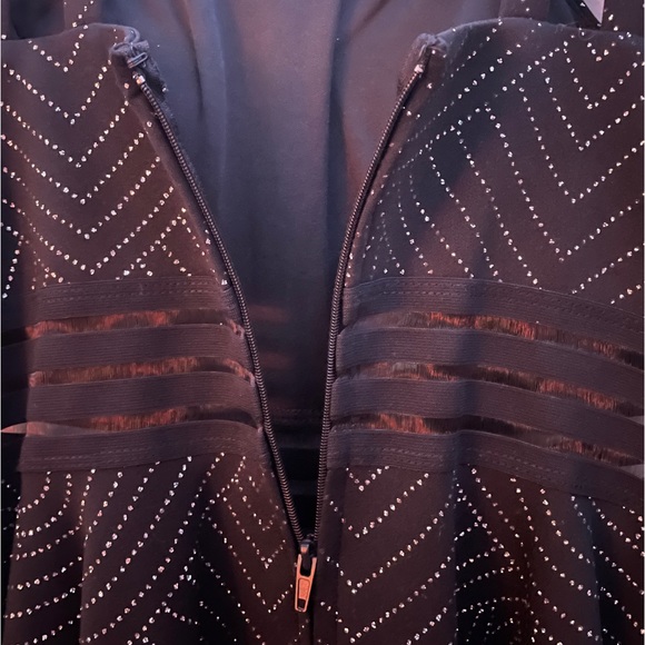 City Studio Black Glitter Fit and Flare Dress - Picture 6 of 7
